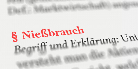 Nießbrauch rechtlich erklärt