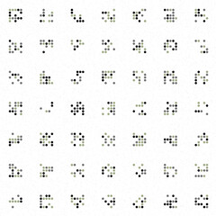 Abstract Color Halftone Dots generative art background illustration