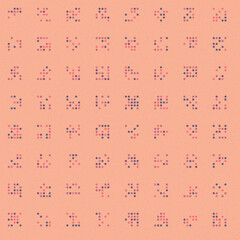 Abstract Color Halftone Dots generative art background illustration