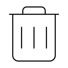 delete trash can icon design line style