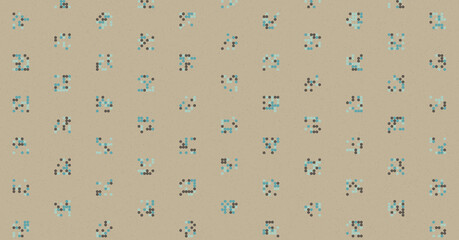 Abstract Color Halftone Dots generative art background illustration