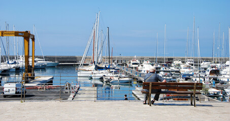 Il porto turistico di Chiavari sul Mar Ligure.