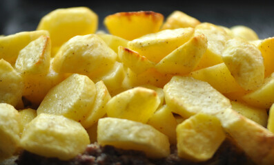 Beautiful, juicy potatoes baked in the oven