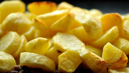 Beautiful, juicy potatoes baked in the oven