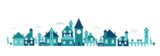 Obraz premium City street illustration 