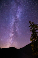 Fototapeta na wymiar Sternenklarer Himmel über den Alpen