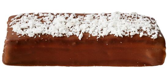 ice cream vanilla in chocolate isolated