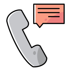 Communication filled colour icon vector