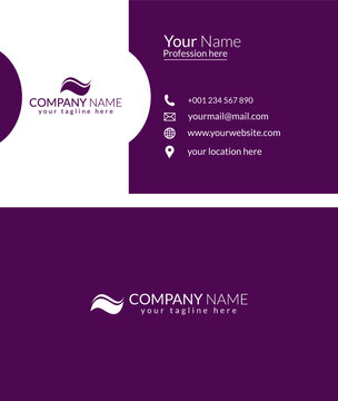 Creative double-sided horizontal simple Business Card template vector design.