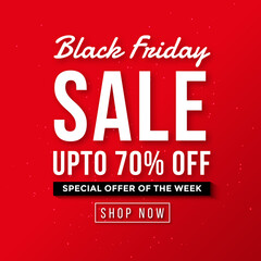 Black friday sale banner. vector illustration template.