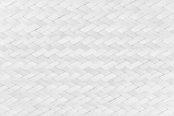 White texture bamboo weaving. Traditional handicraft weave asian style pattern background.