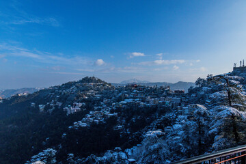Various views of a snowy Shimla