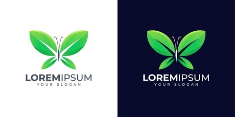 Nature butterfly logo design inspiration