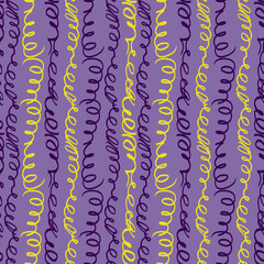 Seamless vector pattern with multi-colored vertical scribbles on a lilac background. Trendy graphic design for ceramic tile wallpapers, textile, wrapping gifts