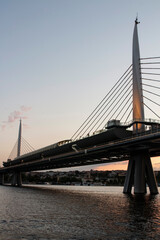 Halic Metro Bridge And Golden Horn, Istanbul, Turkey. 