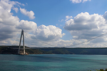 The Yavuz Sultan Selim Bridge is a bridge for rail and motor vehicle transit over the Bosphorus. 