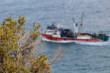 A fishing boat in the Bosphorus