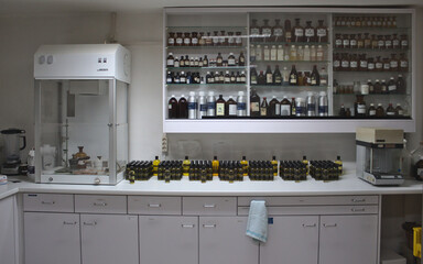 laboratory of a german pharmacy in a bavarian local community