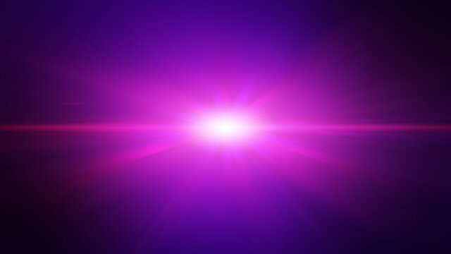 Futuristic pink purple light ray beam explosion, abstract background.