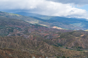 Obraz premium Mountainous landscape with vegetation in southern Spain