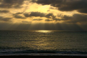 sunset over the sea