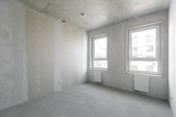 interior of the apartment without decoration
