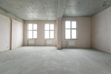 interior of the apartment without decoration