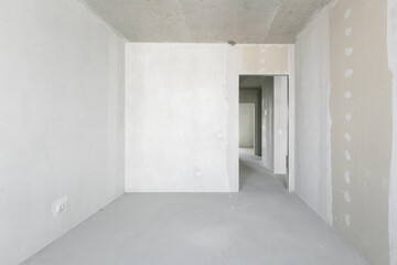 interior of the apartment without decoration