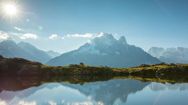 Time lapse panoramique du Massif du Mont-Blanc