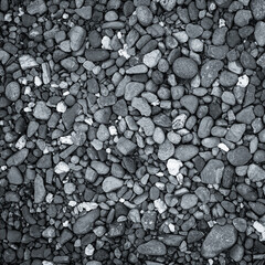 Pebbles stone or river stone  background with vintage filter 