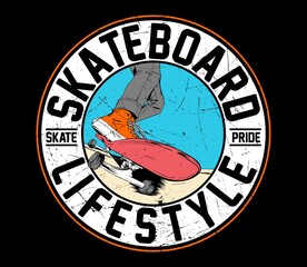 Skateboard graphic illustration