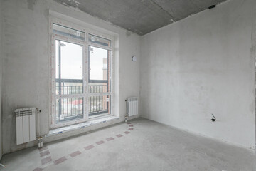 interior of the apartment without decoration