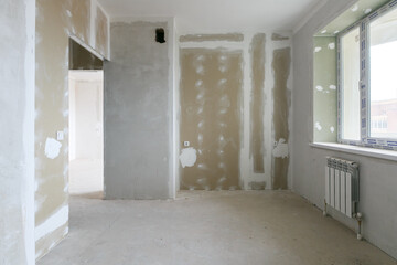 interior of the apartment without decoration