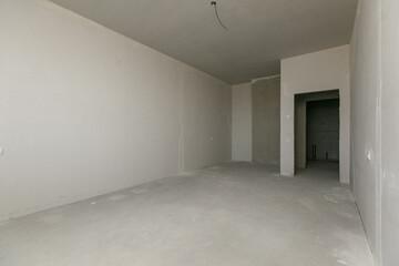 interior of the apartment without decoration