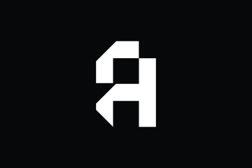 Minimal Innovative Initial FH logo and HF logo. Letter F H HF FH creative elegant Monogram. Premium Business logo icon. White color on black background
