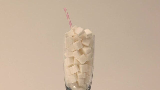 A glass full of sugar