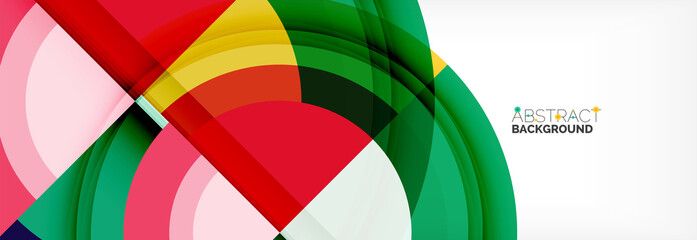 Obraz premium Round shapes, triangles and circles. Modern abstract background