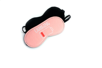 Sleeping eye mask, isolated on white background.