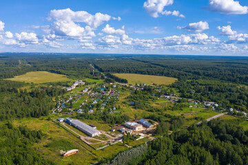 A view from a height on the village of Bunkovo, Ivanovo district, Ivanovo region, Russia. © Valery Smirnov