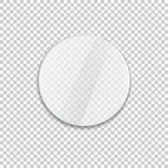 Glass plates realistic icon isolated on background. Vector illustration.