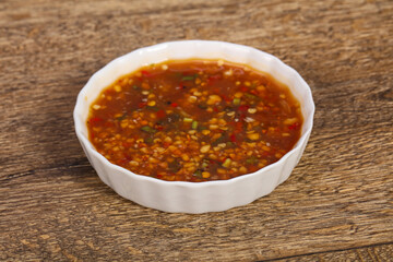 Thai style spicy chilli sauce