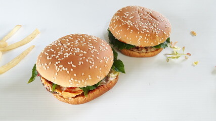 hamburger on a plate