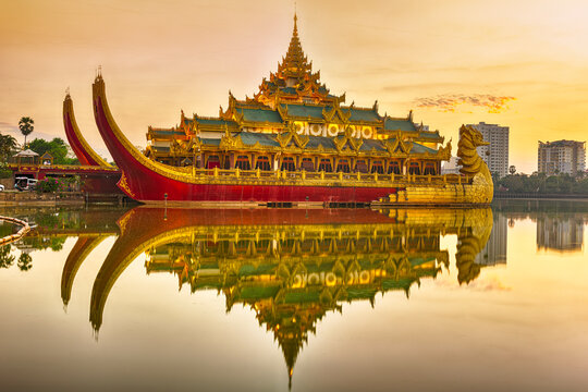 Karaweik Palace in Myanmar