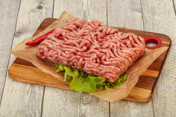 Raw Minced pork meat for cooking