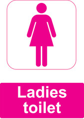 ladies toilet public information sign