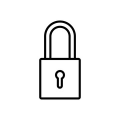 Padlock line icon