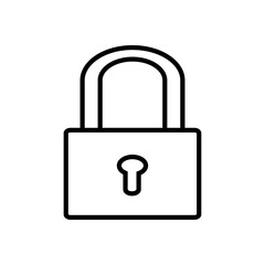 Padlock line icon