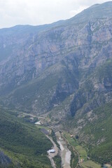 Stunning mountain landscape in the Valbona Valley in Albania