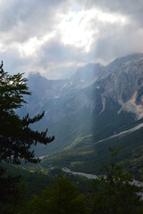 Fototapeta premium Stunning mountain landscape in the Valbona Valley in Albania