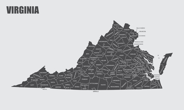 Virginia Counties Map